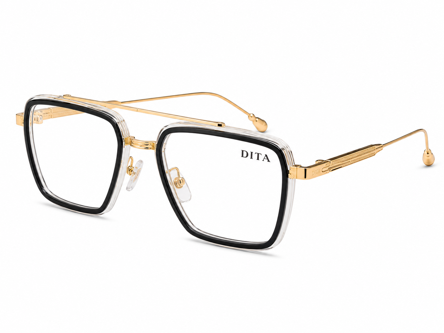 DIT-6767 Gold Square Optical Eyeglasses