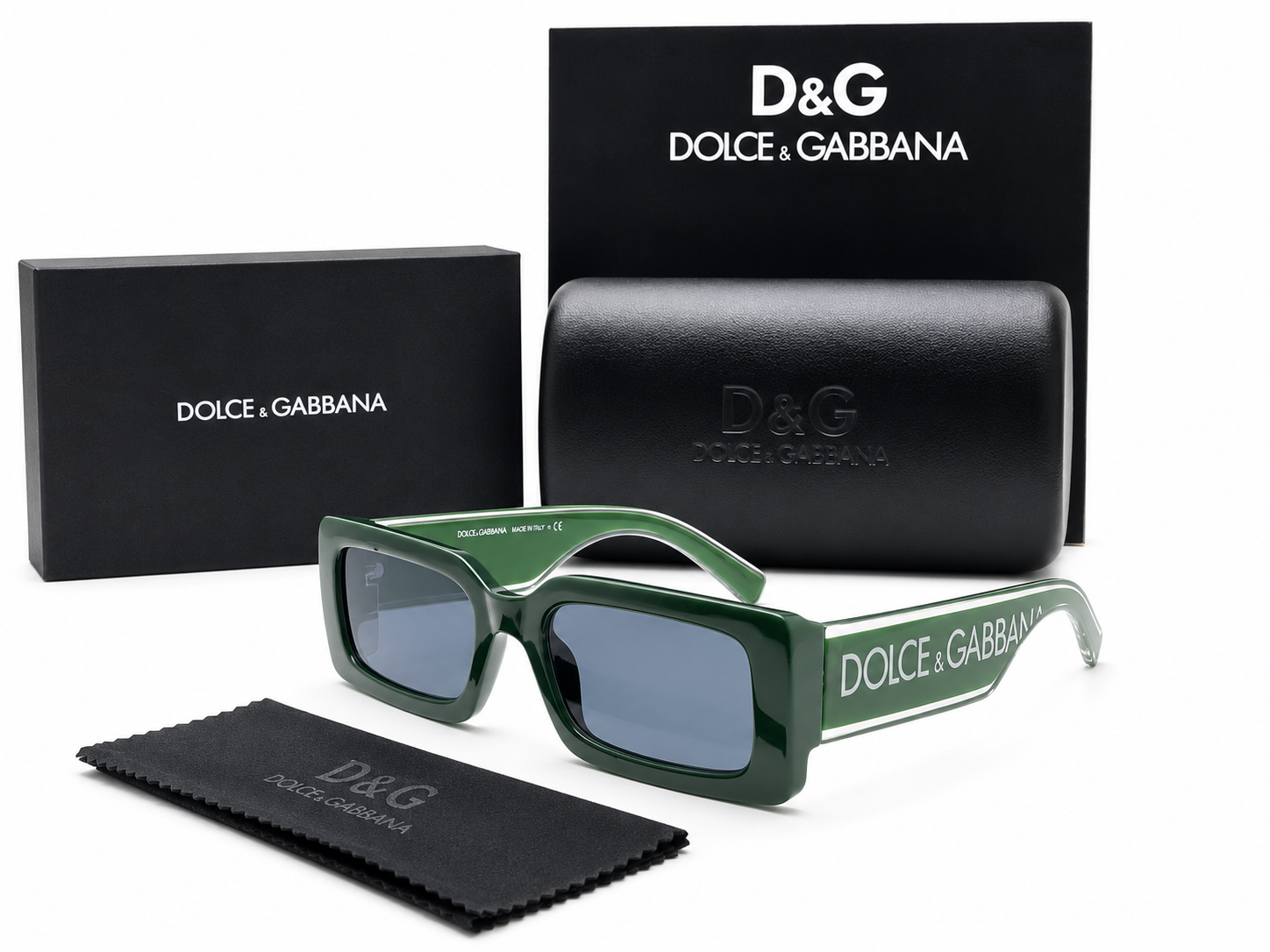 DG-3922 D&G Green Oversized Square Sunglasses