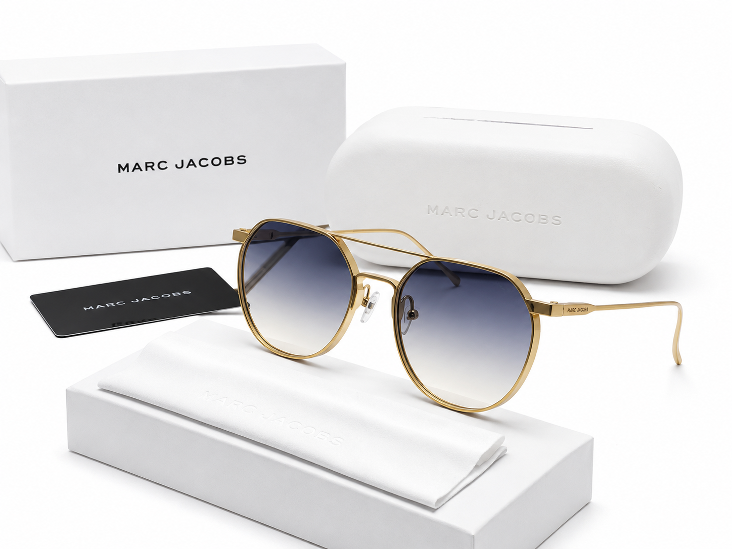 M&J-3232 Gold Aviator Sunglasses