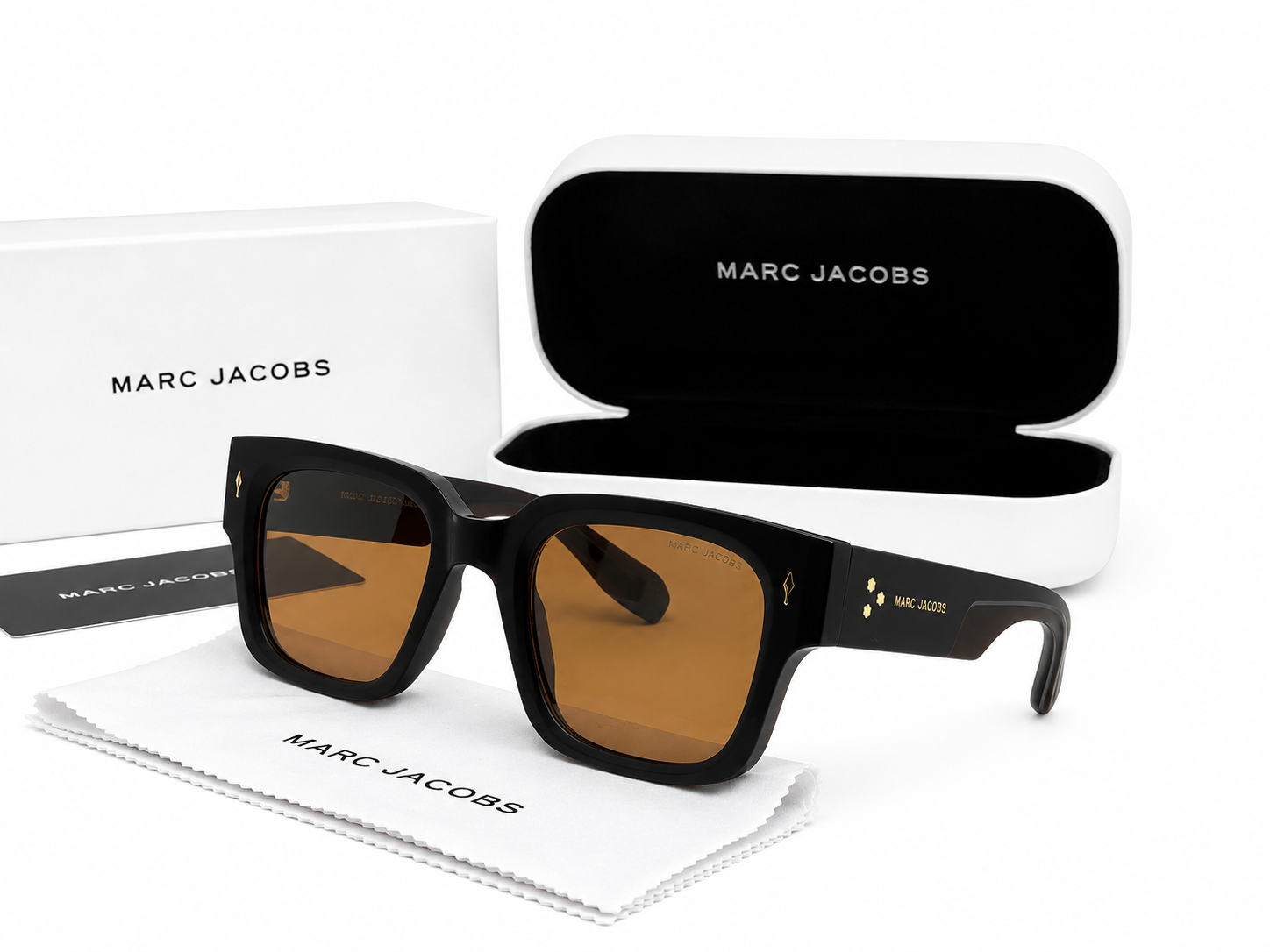 M&J Black Frame with Brown Lens