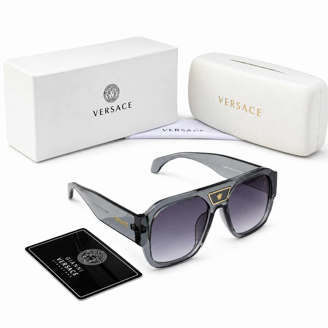Vers 4545 Grey Square Sunglasses