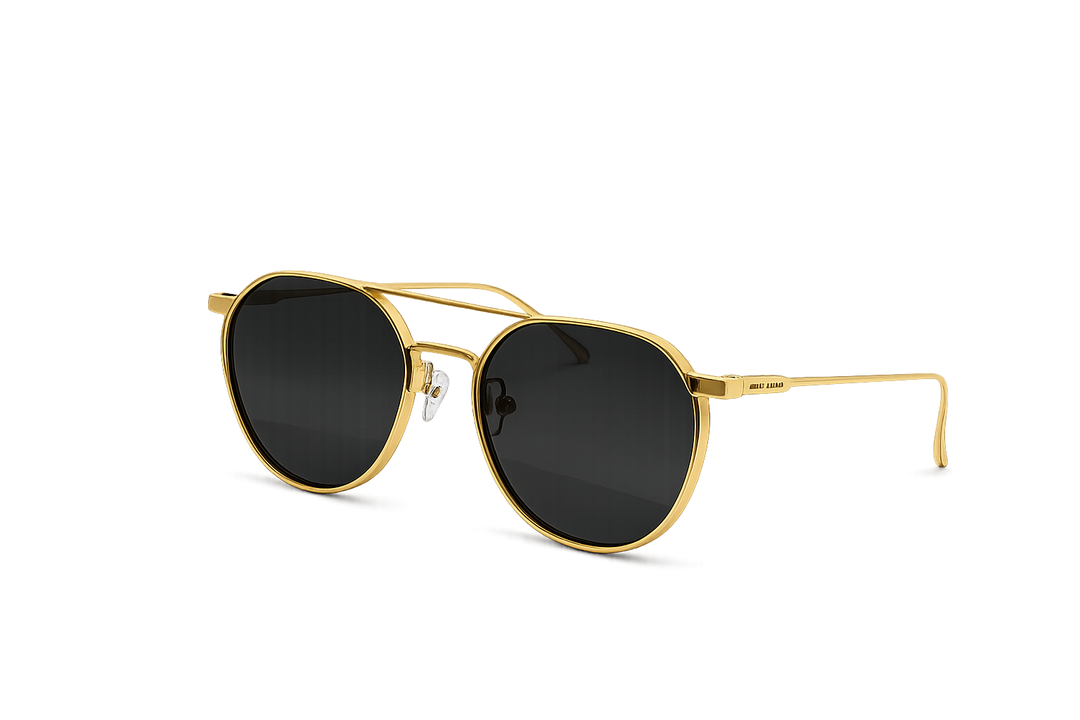 MJ-3232 Gold Black Aviator Sunglasses