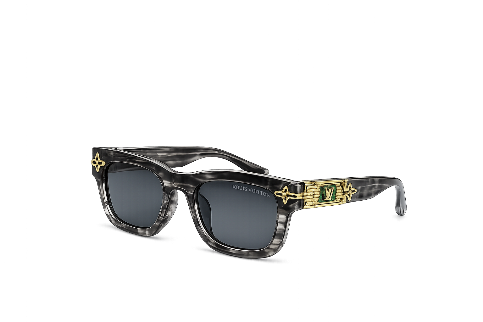 L-8898 Transparent Grey Frame with Black Lens