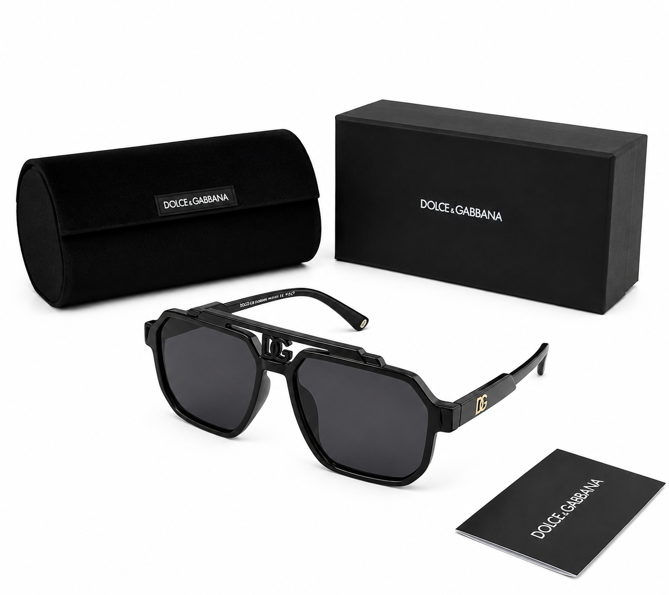 D&G Geometric Black Sunglasses