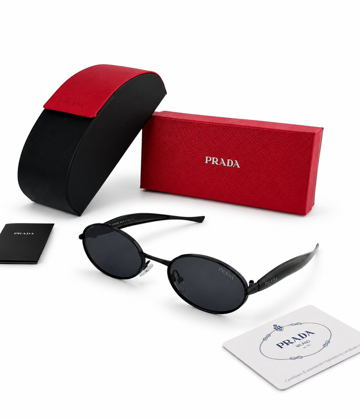 Prada Oval Black Sunglasses