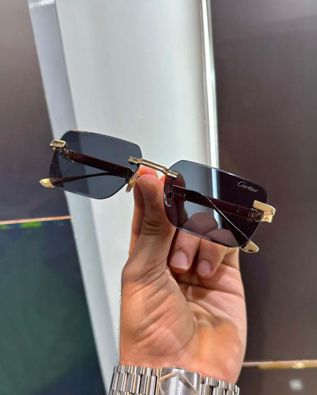 Cartier SV-2212  Rimless Luxury Sunglasses