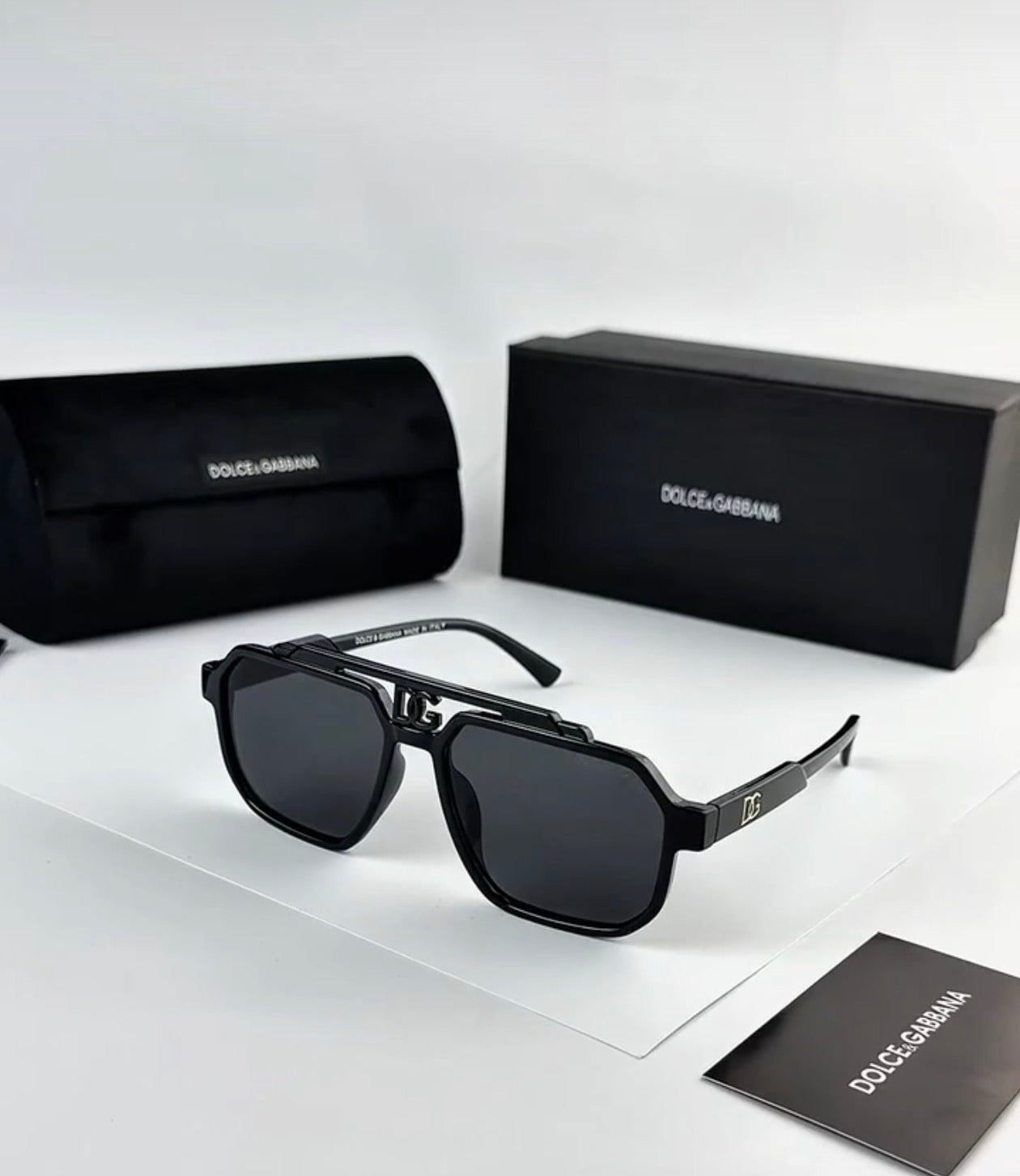 D&G Geometric Black Sunglasses