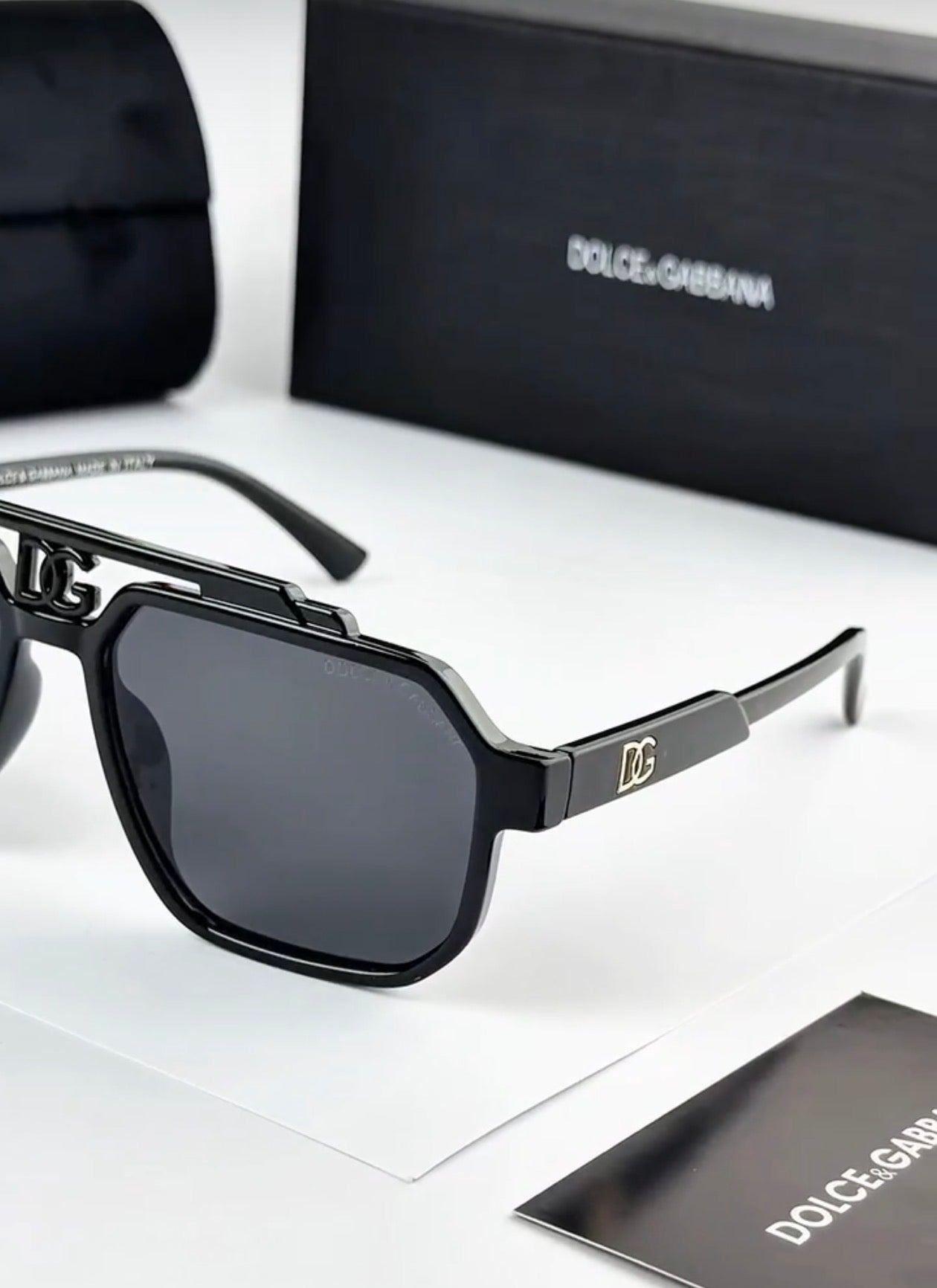 D&G Geometric Black Sunglasses