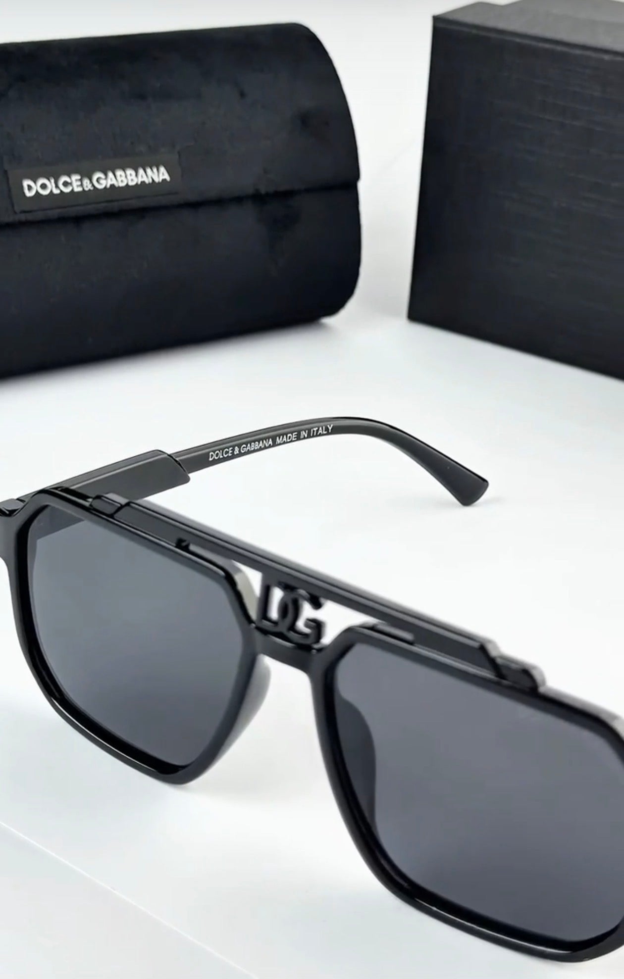 D&G Geometric Black Sunglasses