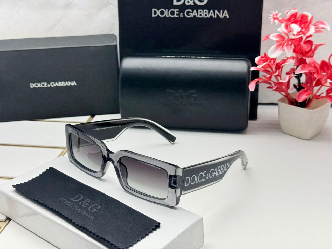 DG-3922 D&G Grey Oversized Square Sunglasses