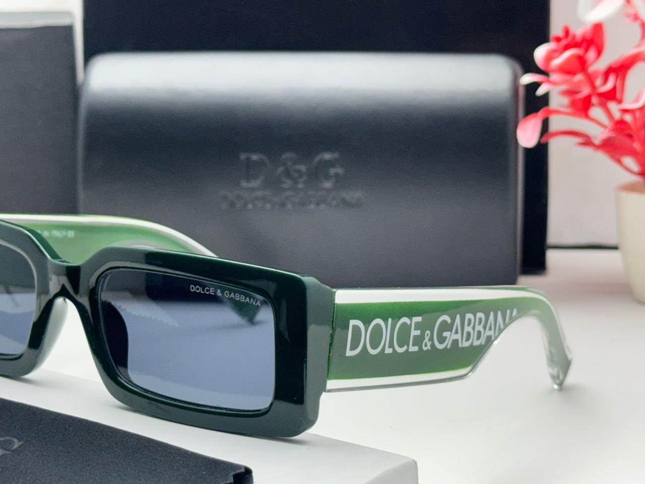 DG-3922 D&G Green Oversized Square Sunglasses