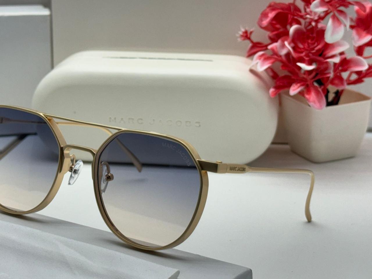 M&J-3232 Gold Aviator Sunglasses