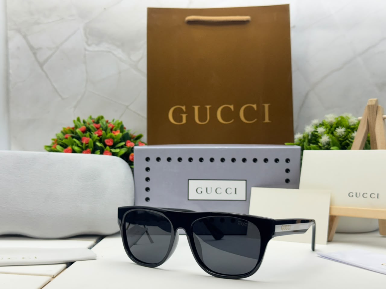 GC-999 Inspired Black And White Square Sunglasses