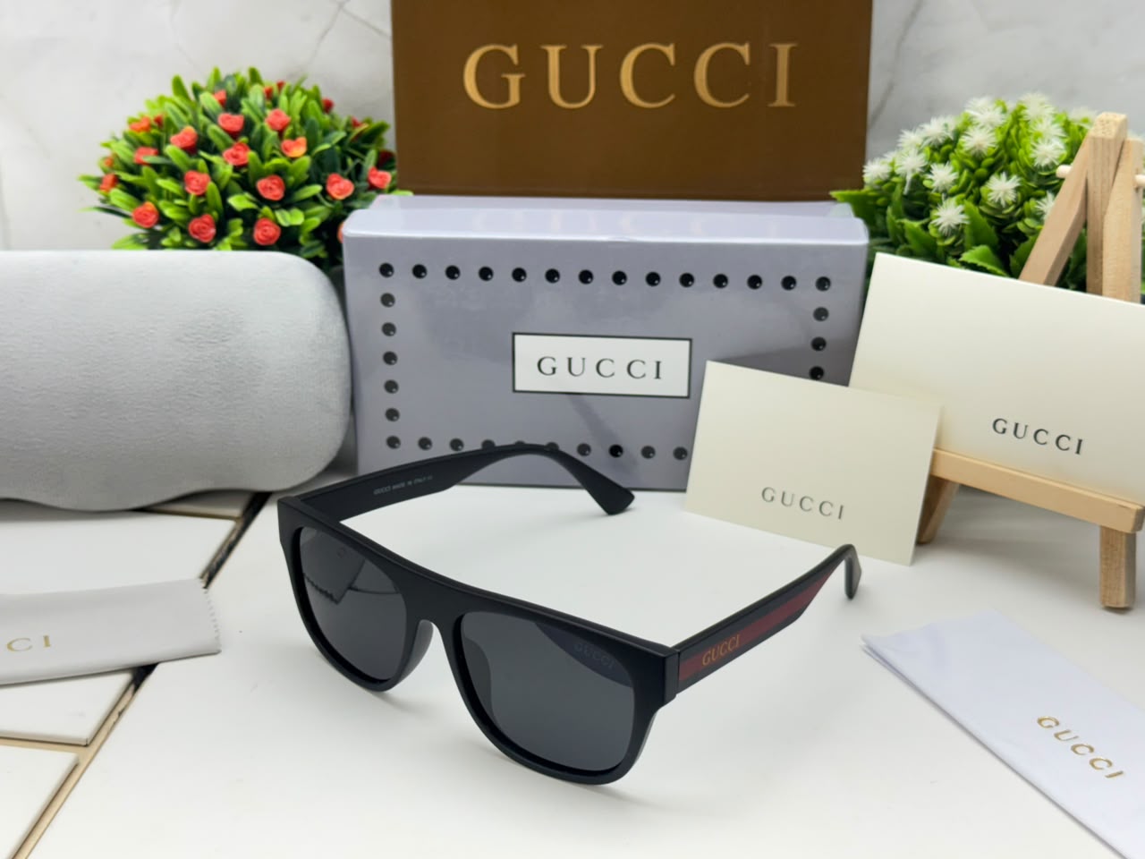 GC-999 Inspired Black And Red Sunglasses
