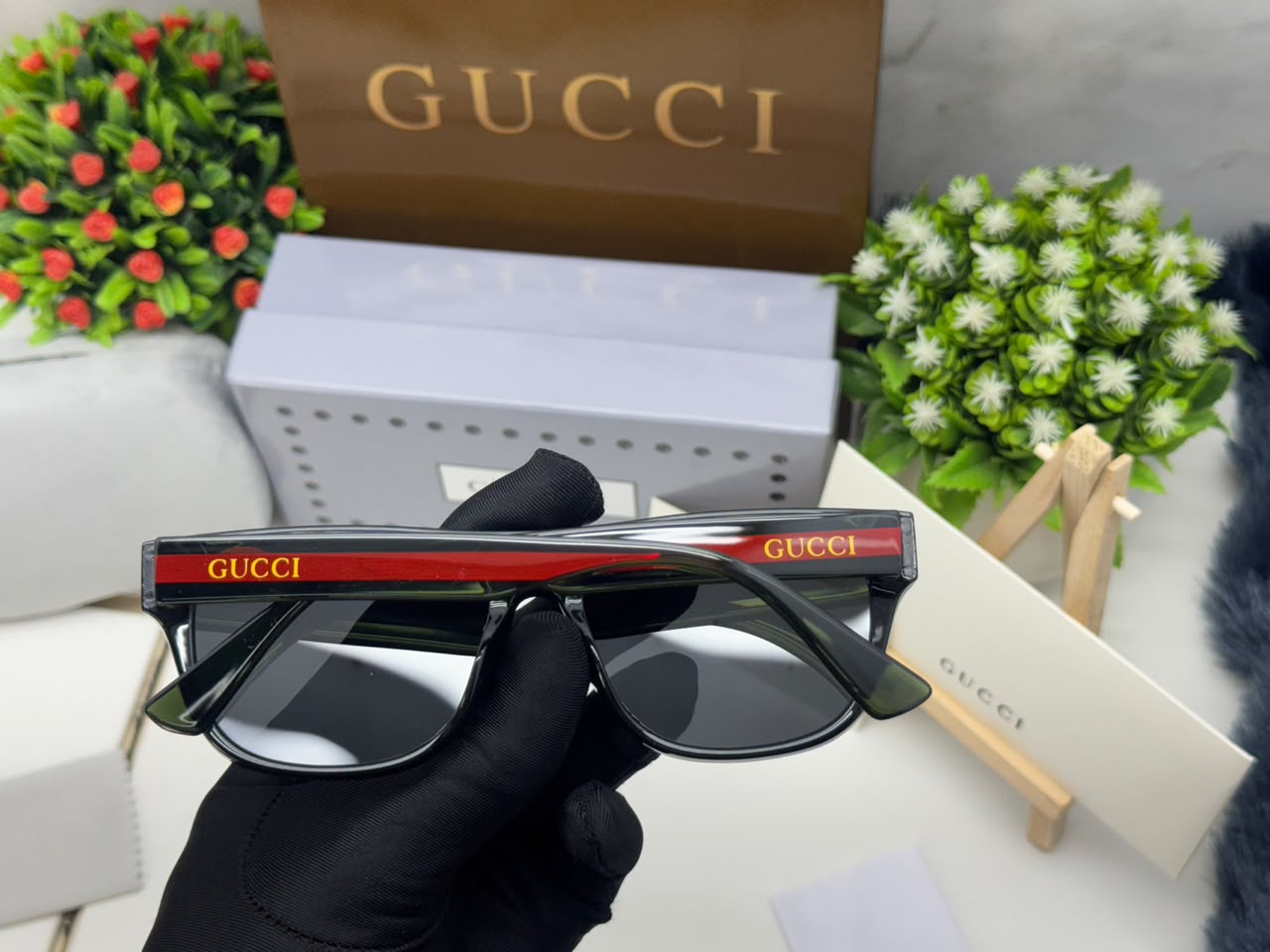 GC-999 Inspired Black And Red Sunglasses