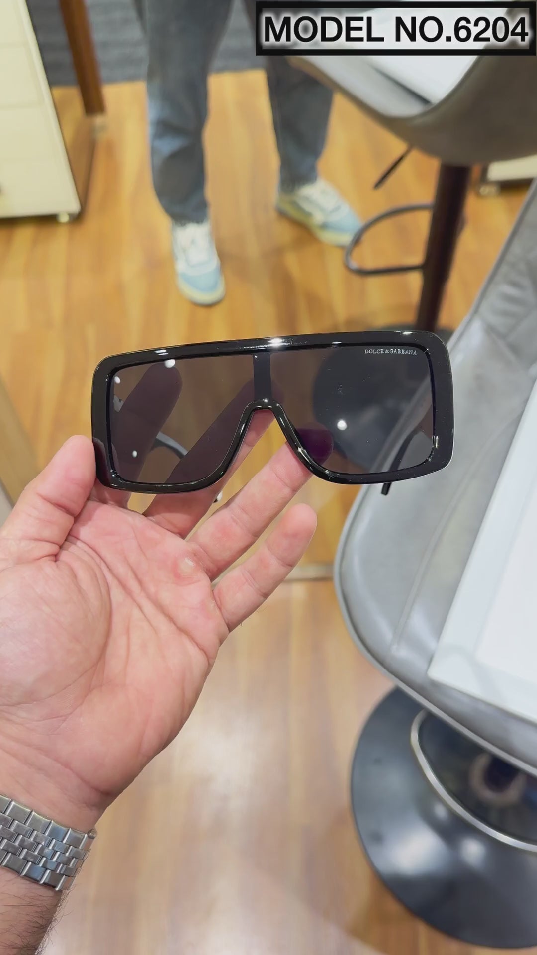 DG-6204 Luxury Black Oversized Sunglasses