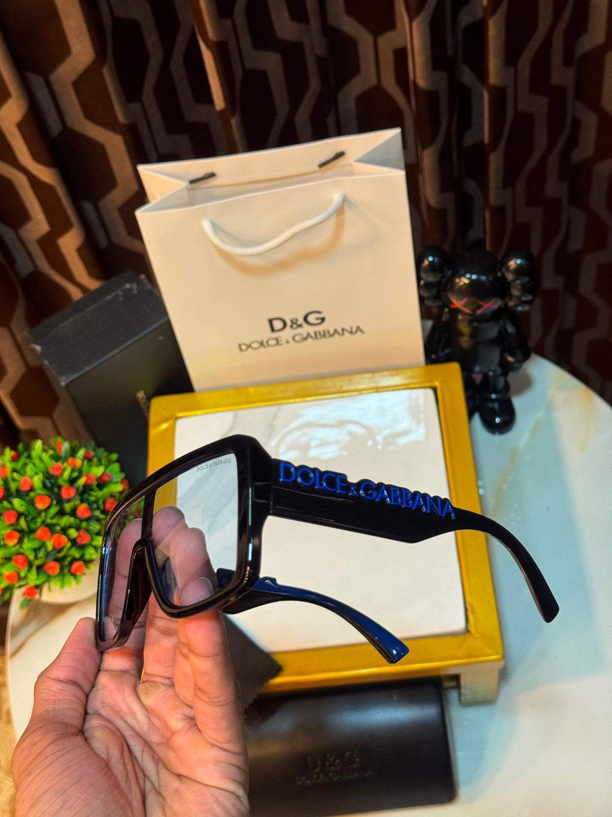 DG-6204 Luxury Blue Oversized Sunglasses