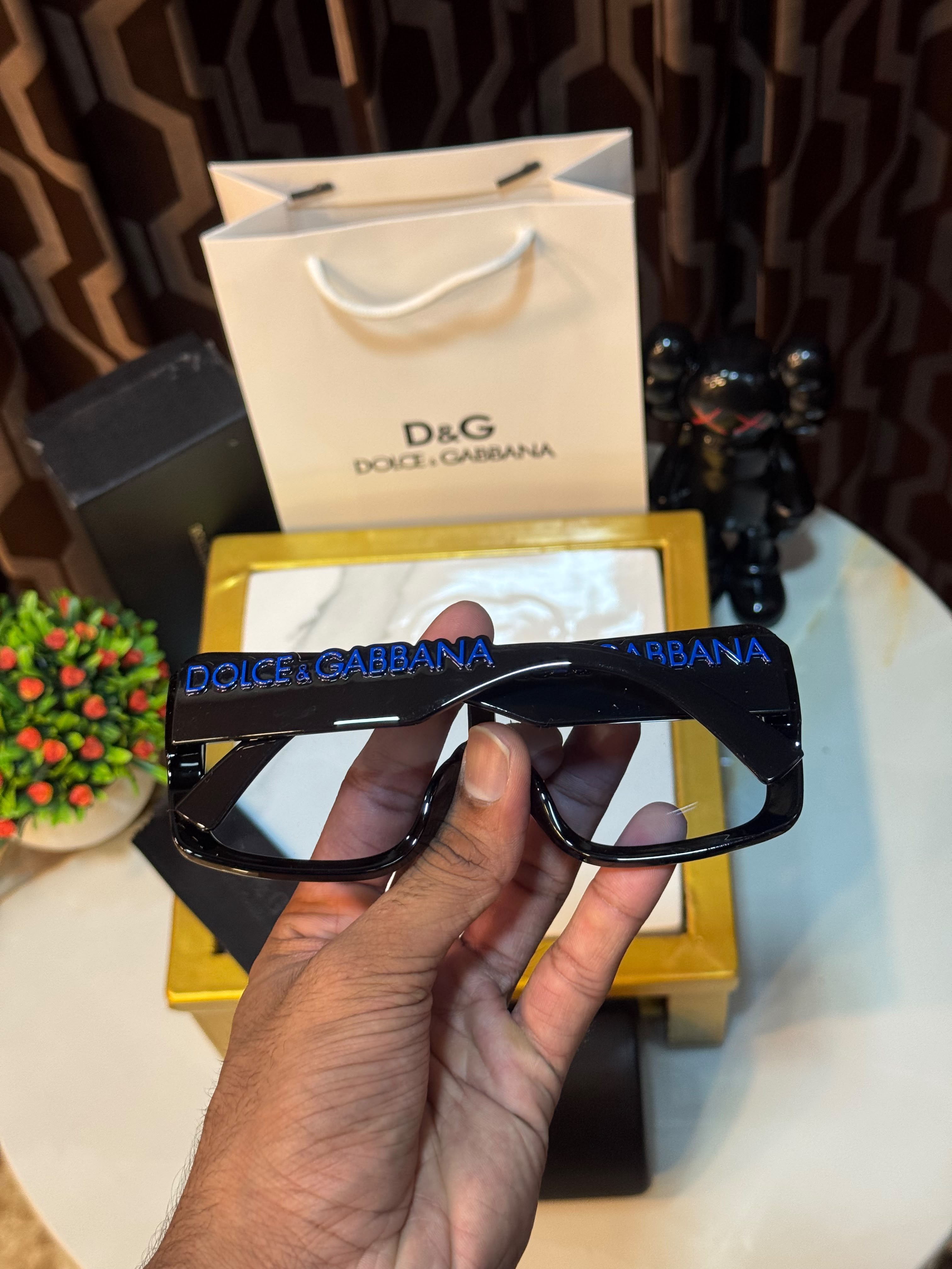 DG-6204 Luxury Blue Oversized Sunglasses