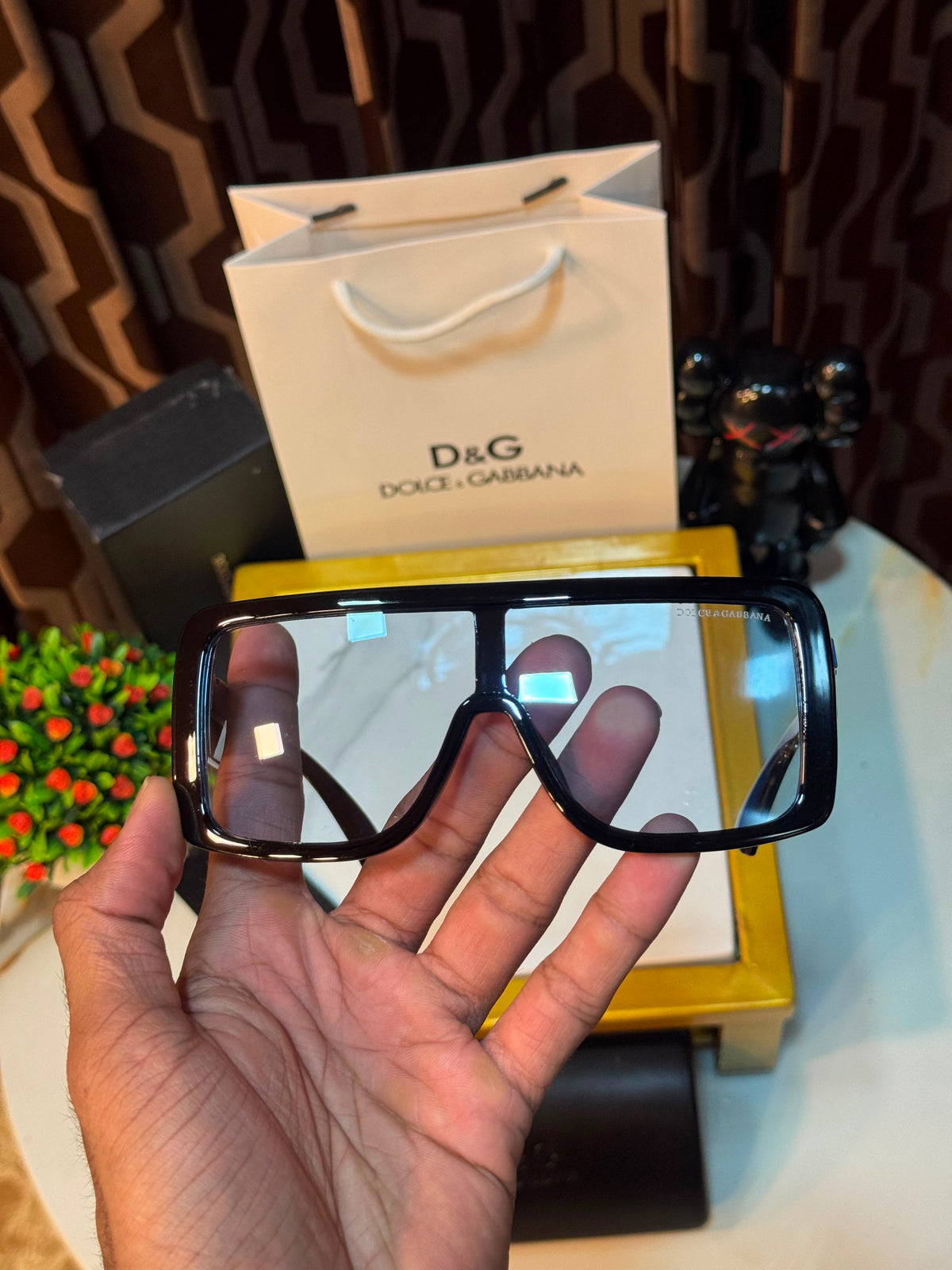 DG-6204 Luxury Blue Oversized Sunglasses