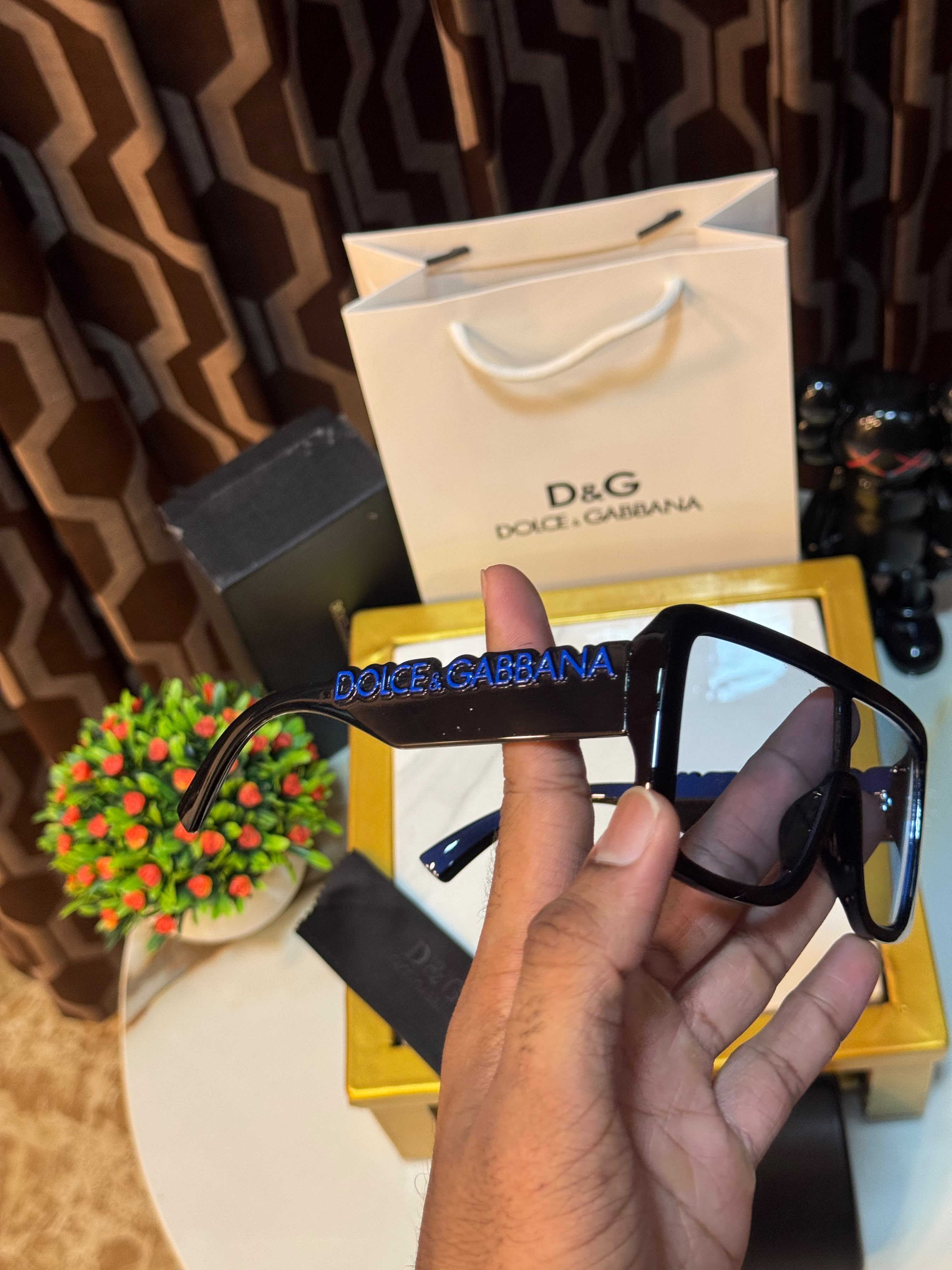 DG-6204 Luxury Blue Oversized Sunglasses