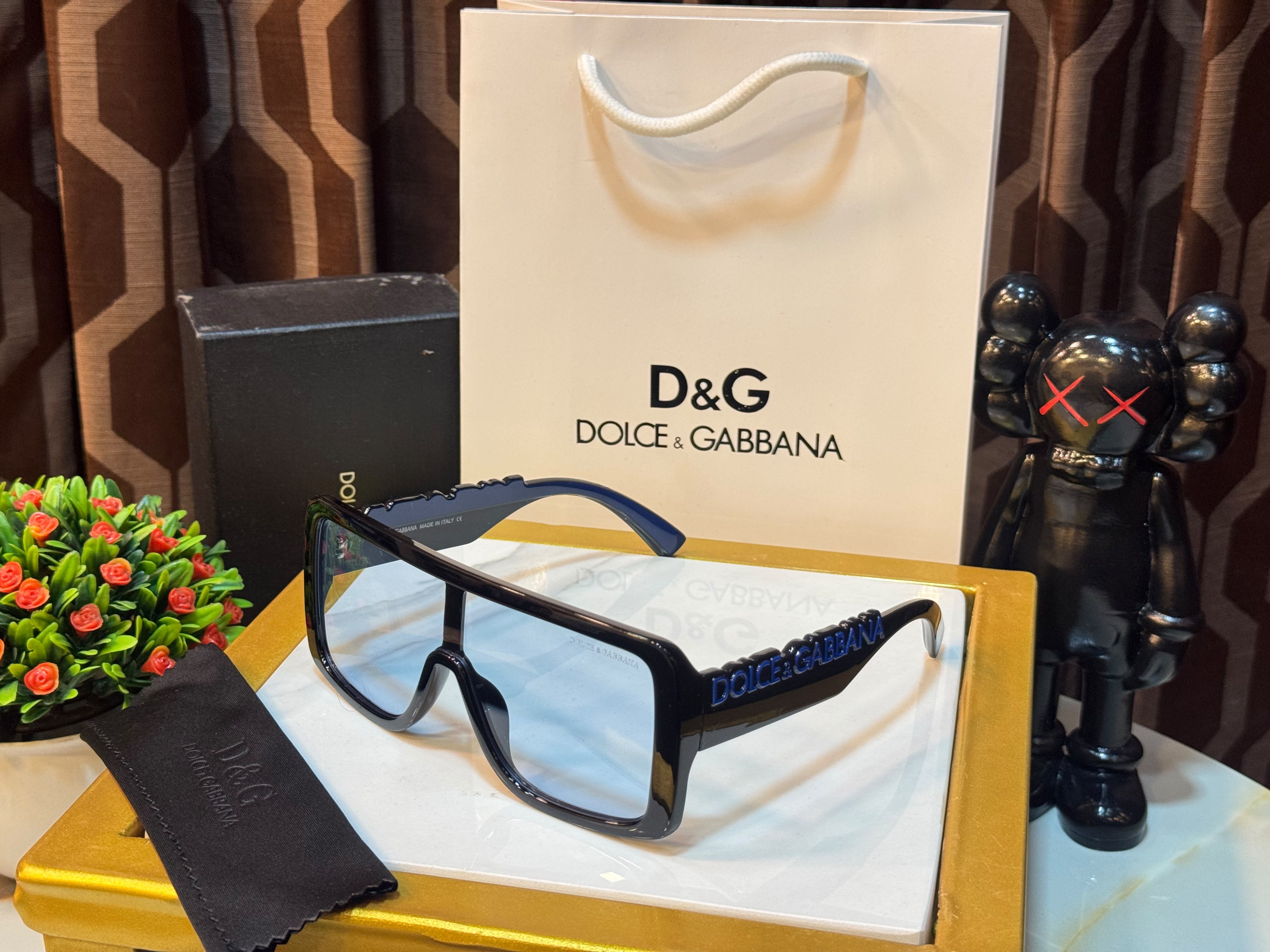 DG-6204 Luxury Blue Oversized Sunglasses