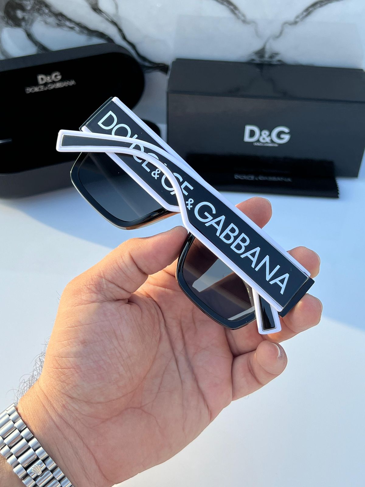 D&G 6418 White Premium Sunglasses