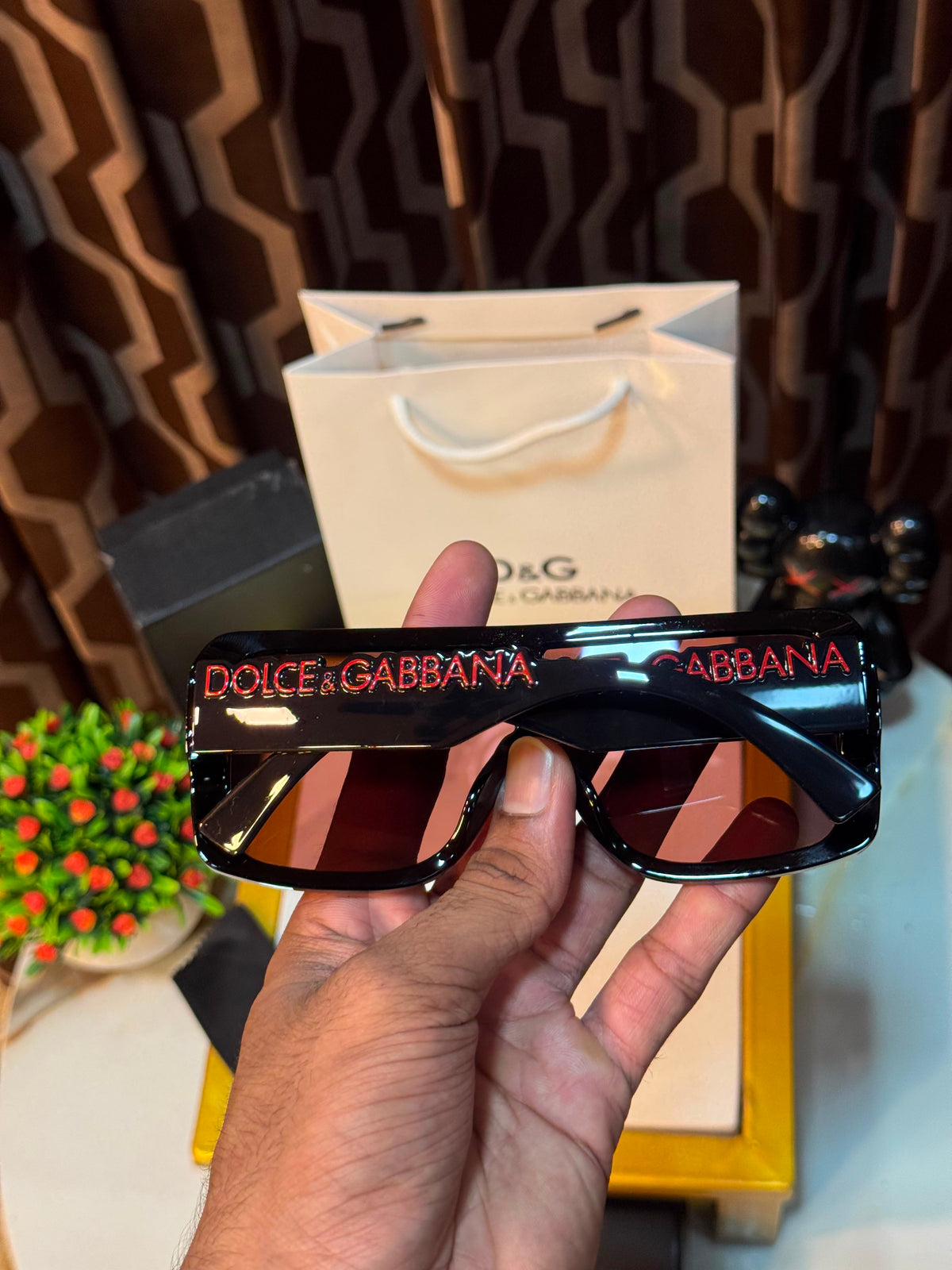 DG-6204 Luxury Red Oversized Sunglasses